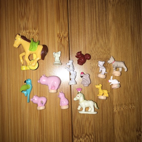 Vintage Blue Bird Pollyville Polly Pockets Animals Toys